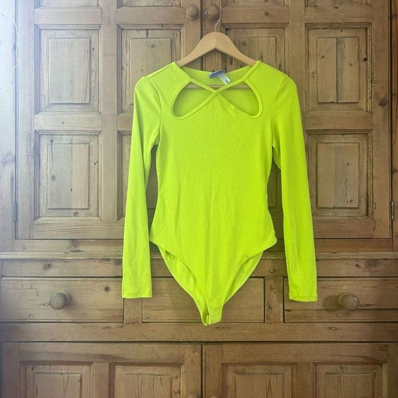 Future Collective by Kahlana Barfield Brown Small Lime Green One Piece Long Slee - Picture 1 of 8